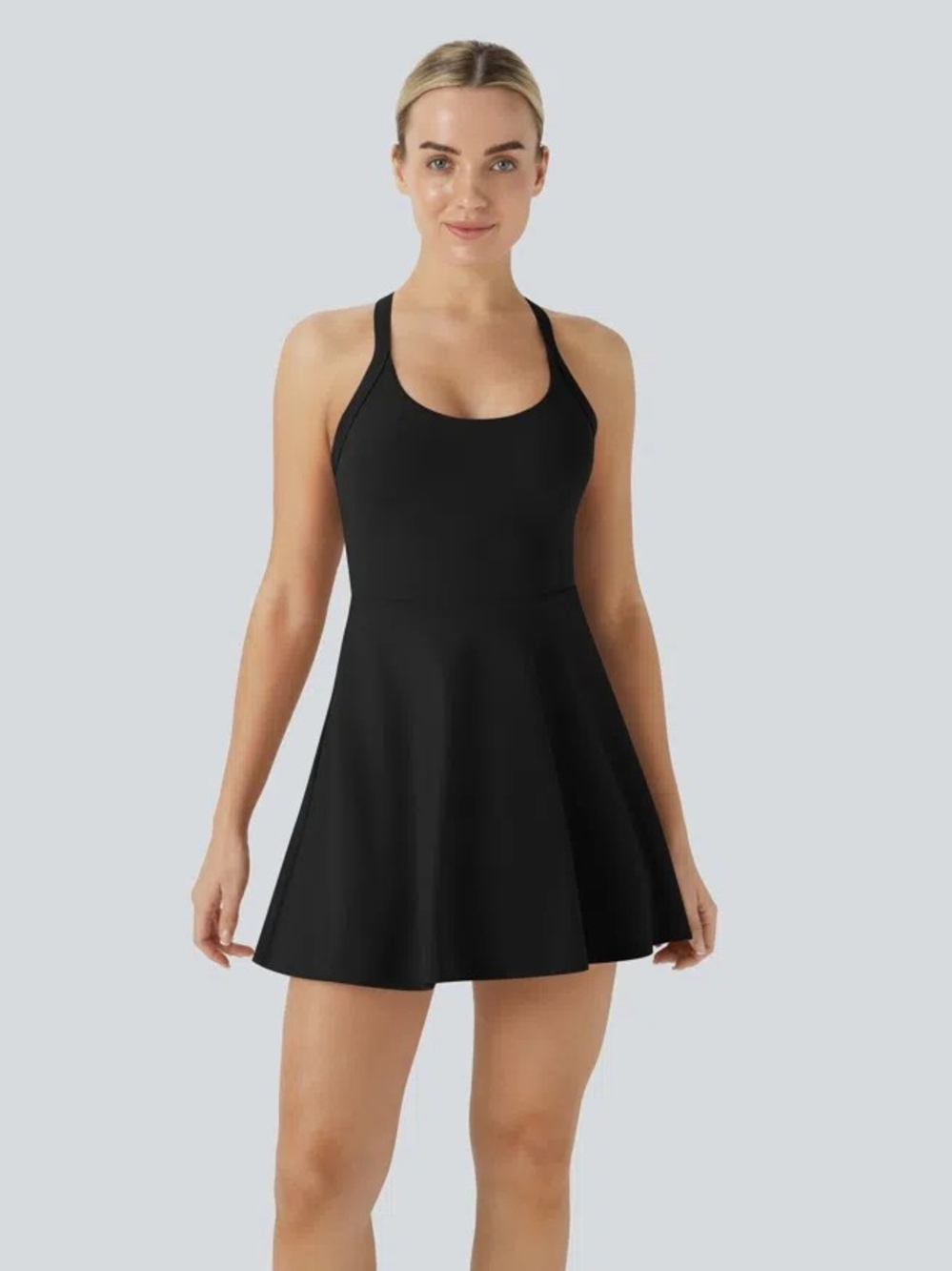 NEW HALARA Easy Peasy Active Mini Dress With Shorts And Pockets Size Large